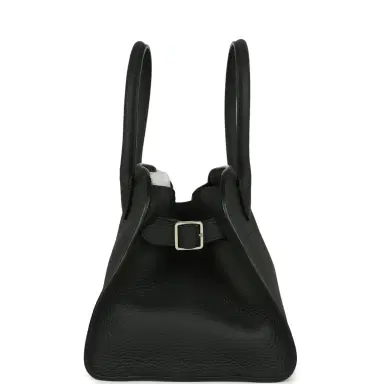 The Row The Row Soft Margaux 10 Bag Dark Pine Calfskin Silver Hardware | Thumbnail 3 The Row The Row Soft Margaux 10 Bag Dark Pine Calfskin Silver Hardware | Thumbnail 3