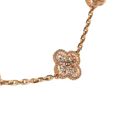 Van Cleef & Arpels Van Cleef & Arpels Vintage Alhambra 10 Motif Necklace 18K Hammered | Thumbnail 3 Van Cleef & Arpels Van Cleef & Arpels Vintage Alhambra 10 Motif Necklace 18K Hammered | Thumbnail 3