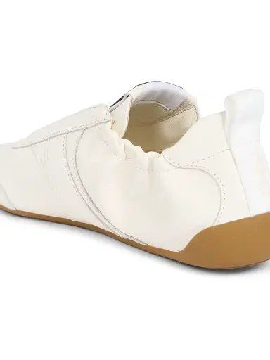 Chloé Women's Kick Leather Low-Top Sneakers - Eggshell | Thumbnail 5 Chloé Women's Kick Leather Low-Top Sneakers - Eggshell | Thumbnail 5