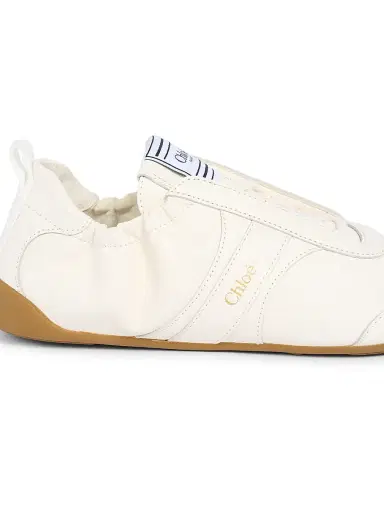 Chloé Women's Kick Leather Low-Top Sneakers - Eggshell | Thumbnail 6 Chloé Women's Kick Leather Low-Top Sneakers - Eggshell | Thumbnail 6