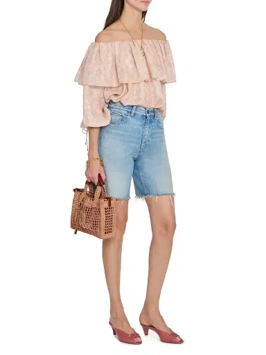 Chloé Women's Summer Banana Mini Raffia Top Handle Bag - Clay Brown | Thumbnail 2 Chloé Women's Summer Banana Mini Raffia Top Handle Bag - Clay Brown | Thumbnail 2