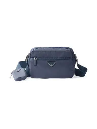 Prada Women's Re-Nylon Shoulder Bag - Navy Blue | Thumbnail 1 Prada Women's Re-Nylon Shoulder Bag - Navy Blue | Thumbnail 1