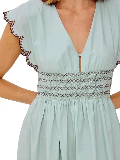 RAILS Women's Roxanne Embroidered Cotton Midi-Dress - Ocean Palms Embroidery - Size XS | Thumbnail 5 RAILS Women's Roxanne Embroidered Cotton Midi-Dress - Ocean Palms Embroidery - Size XS | Thumbnail 5