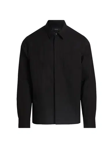Vince Men's Patch Pocket Cotton-Blend Shirt Jacket - Black - Size XXL | Thumbnail 1 Vince Men's Patch Pocket Cotton-Blend Shirt Jacket - Black - Size XXL | Thumbnail 1