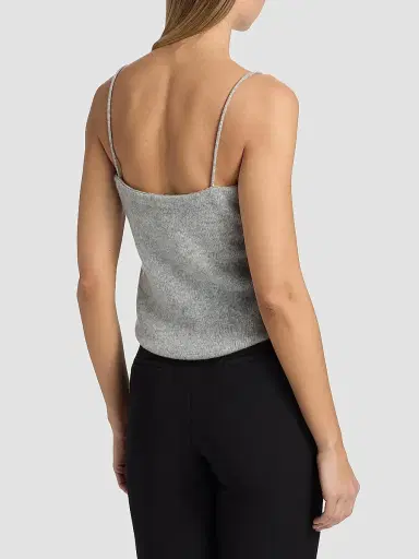 Adam Lippes Women's Beatrix Lace-Trim Cashmere Knit Cami | Thumbnail 5 Adam Lippes Women's Beatrix Lace-Trim Cashmere Knit Cami | Thumbnail 5