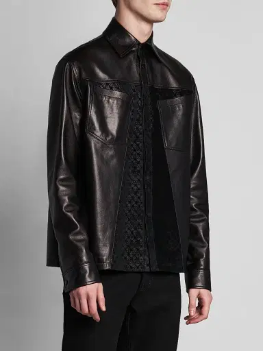 Alexander McQueen Men's Skull-Embossed Leather Jacket - Black - Size 42 | Thumbnail 4 Alexander McQueen Men's Skull-Embossed Leather Jacket - Black - Size 42 | Thumbnail 4