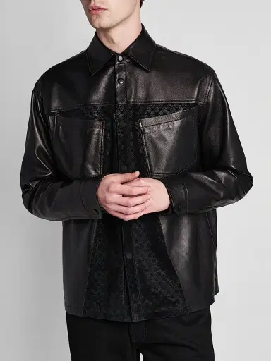 Alexander McQueen Men's Skull-Embossed Leather Jacket - Black - Size 42 | Thumbnail 6 Alexander McQueen Men's Skull-Embossed Leather Jacket - Black - Size 42 | Thumbnail 6