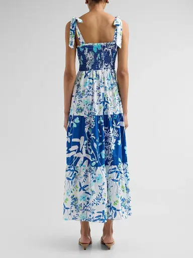Lilly Pulitzer Women's Athyn Smocked Maxi Dress - Resort White Sea | Thumbnail 3 Lilly Pulitzer Women's Athyn Smocked Maxi Dress - Resort White Sea | Thumbnail 3
