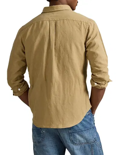 Polo Ralph Lauren Men's Linen-Silk Canvas Utility Shirt | Thumbnail 4 Polo Ralph Lauren Men's Linen-Silk Canvas Utility Shirt | Thumbnail 4