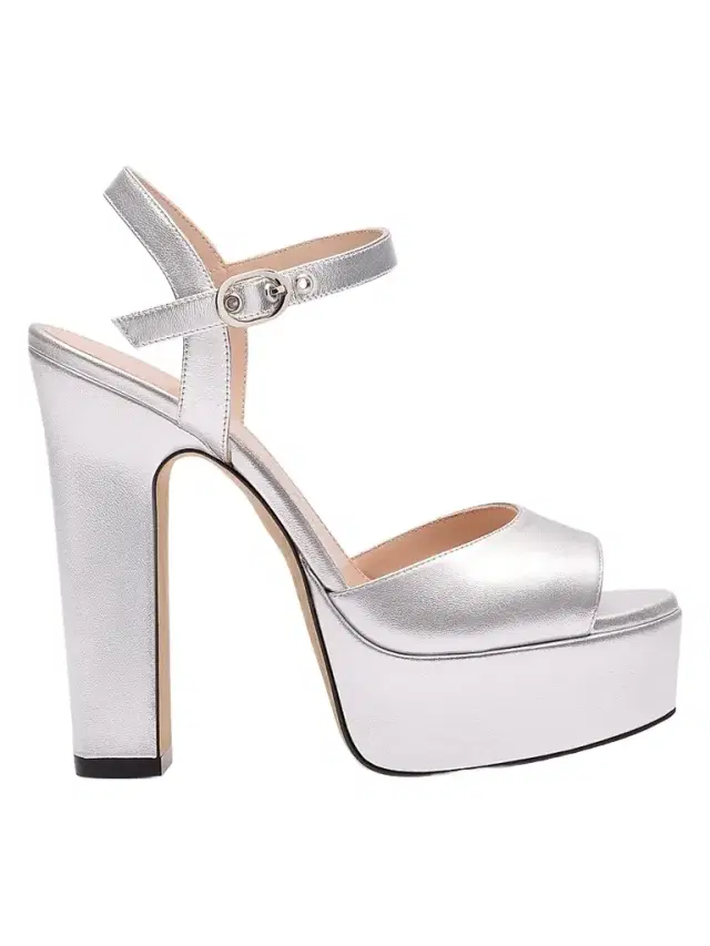 Women's Reade 130MM Leather Platform Sandals - Silver Women's Reade 130MM Leather Platform Sandals - Silver