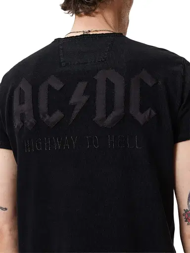 JOHN VARVATOS Men's AC/DC Highway to Hell Raw-Edge Crewneck T-Shirt | Thumbnail 6 JOHN VARVATOS Men's AC/DC Highway to Hell Raw-Edge Crewneck T-Shirt | Thumbnail 6