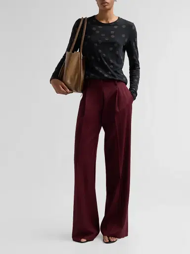 Proenza Schouler Women's Mia Polka Dot Jersey Top - Black Multi | Thumbnail 2 Proenza Schouler Women's Mia Polka Dot Jersey Top - Black Multi | Thumbnail 2