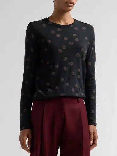 Proenza Schouler Women's Mia Polka Dot Jersey Top - Black Multi | Thumbnail 4 Proenza Schouler Women's Mia Polka Dot Jersey Top - Black Multi | Thumbnail 4