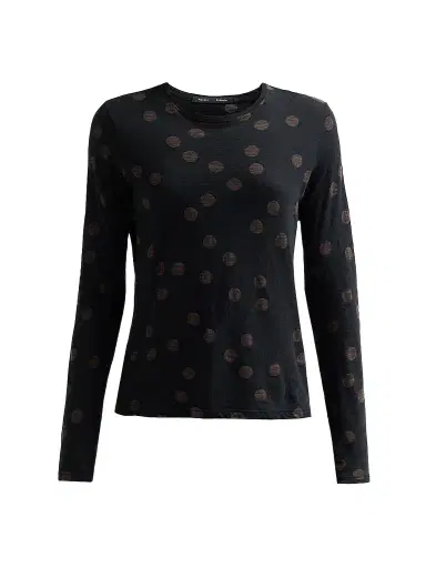 Proenza Schouler Women's Mia Polka Dot Jersey Top - Black Multi | Thumbnail 1 Proenza Schouler Women's Mia Polka Dot Jersey Top - Black Multi | Thumbnail 1