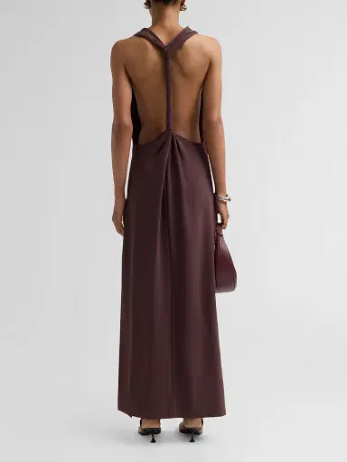 Proenza Schouler Women's Selena Double-Face Crepe Maxi Dress - Dark Brown | Thumbnail 3 Proenza Schouler Women's Selena Double-Face Crepe Maxi Dress - Dark Brown | Thumbnail 3