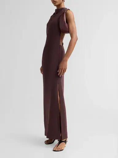 Proenza Schouler Women's Selena Double-Face Crepe Maxi Dress - Dark Brown | Thumbnail 4 Proenza Schouler Women's Selena Double-Face Crepe Maxi Dress - Dark Brown | Thumbnail 4