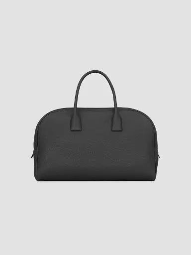 Saint Laurent Men's Medium Bowling Duffle Bag in Grained Leather with Strap - Black | Thumbnail 2 Saint Laurent Men's Medium Bowling Duffle Bag in Grained Leather with Strap - Black | Thumbnail 2