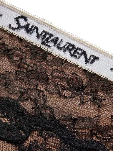Saint Laurent Women's Lace Slip Dress - Noir | Thumbnail 3 Saint Laurent Women's Lace Slip Dress - Noir | Thumbnail 3