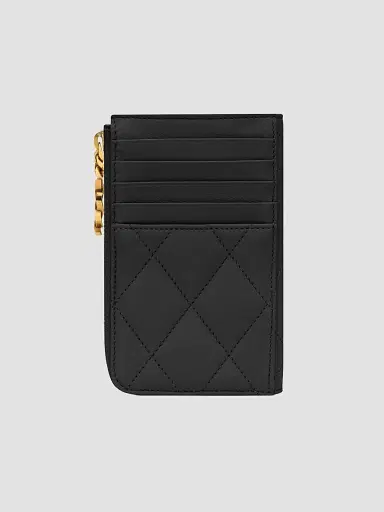 Saint Laurent Women's Cassandre Bijou Zip Card Case - Black | Thumbnail 3 Saint Laurent Women's Cassandre Bijou Zip Card Case - Black | Thumbnail 3