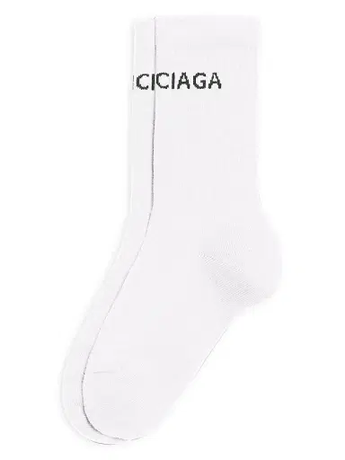 Balenciaga Women's Socks - White Black | Thumbnail 2 Balenciaga Women's Socks - White Black | Thumbnail 2