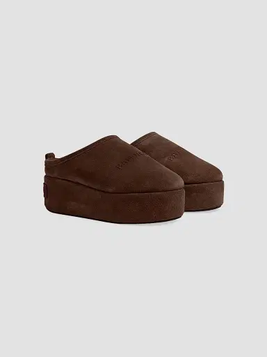 Balenciaga Women's Alaska Soft Platform Mules - Light Espresso | Thumbnail 2 Balenciaga Women's Alaska Soft Platform Mules - Light Espresso | Thumbnail 2