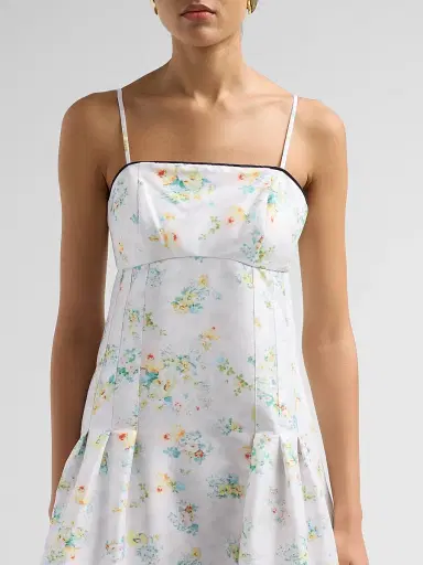 Kika Vargas Women's Lena Pastel Meadow Taffeta Midi Dress - Pastel - Size 2 | Thumbnail 5 Kika Vargas Women's Lena Pastel Meadow Taffeta Midi Dress - Pastel - Size 2 | Thumbnail 5