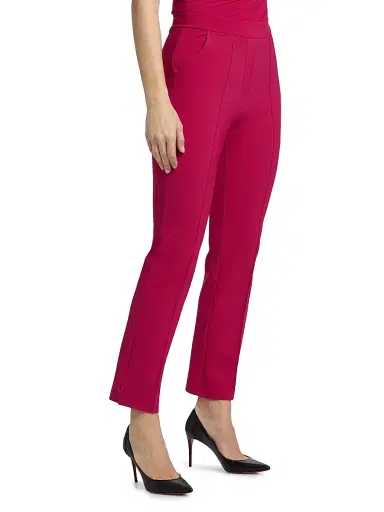Chiara Boni La Petite Robe Women's Nuccia Crop Pants - Mauve Pink - Size 16 | Thumbnail 4 Chiara Boni La Petite Robe Women's Nuccia Crop Pants - Mauve Pink - Size 16 | Thumbnail 4