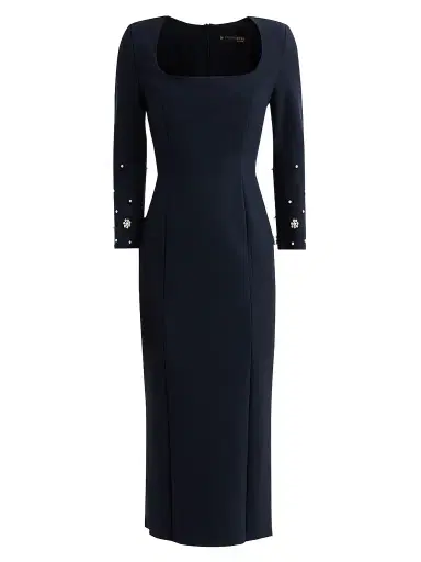 Chiara Boni La Petite Robe Women's Aquari Embellished Midi Dress - Dark Midnight | Thumbnail 1 Chiara Boni La Petite Robe Women's Aquari Embellished Midi Dress - Dark Midnight | Thumbnail 1
