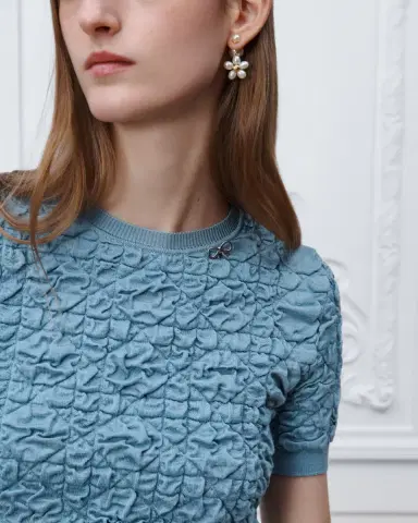 Dior Macrocannage Short-Sleeved Sweater | Thumbnail 5 Dior Macrocannage Short-Sleeved Sweater | Thumbnail 5