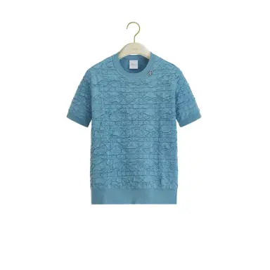 Dior Macrocannage Short-Sleeved Sweater | Thumbnail 1 Dior Macrocannage Short-Sleeved Sweater | Thumbnail 1