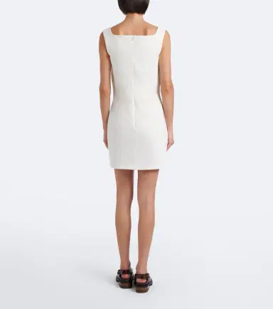 Miu Miu Leather-trimmed cotton jersey minidress | Thumbnail 4 Miu Miu Leather-trimmed cotton jersey minidress | Thumbnail 4