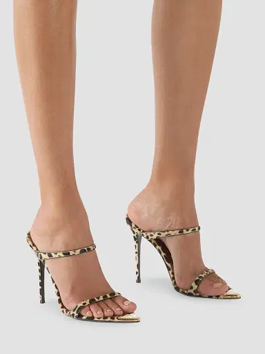 Giuseppe Zanotti Women's Intrigo 105MM Crystal-Embellished Calf Hair Sandals - Naturale | Thumbnail 2 Giuseppe Zanotti Women's Intrigo 105MM Crystal-Embellished Calf Hair Sandals - Naturale | Thumbnail 2