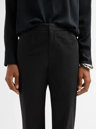 Vince Women's Stretch Cotton Flare Pants - Black - Size 8 | Thumbnail 5 Vince Women's Stretch Cotton Flare Pants - Black - Size 8 | Thumbnail 5