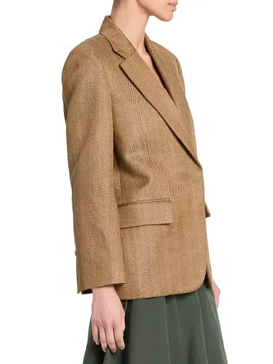 TWP Women's Jillian Herringbone Linen-Blend Blazer | Thumbnail 4 TWP Women's Jillian Herringbone Linen-Blend Blazer | Thumbnail 4