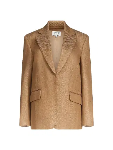 TWP Women's Jillian Herringbone Linen-Blend Blazer | Thumbnail 1 TWP Women's Jillian Herringbone Linen-Blend Blazer | Thumbnail 1