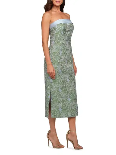 Kay Unger Women's Deborah Floral Tea-Length Dress | Thumbnail 4 Kay Unger Women's Deborah Floral Tea-Length Dress | Thumbnail 4