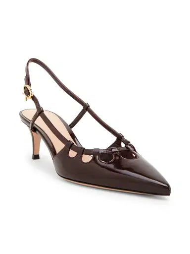 Gianvito Rossi Women's Nuit 55MM Leather Slingback Pumps - Bourgogne | Thumbnail 2 Gianvito Rossi Women's Nuit 55MM Leather Slingback Pumps - Bourgogne | Thumbnail 2