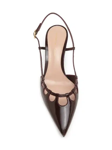 Gianvito Rossi Women's Nuit 55MM Leather Slingback Pumps - Bourgogne | Thumbnail 4 Gianvito Rossi Women's Nuit 55MM Leather Slingback Pumps - Bourgogne | Thumbnail 4