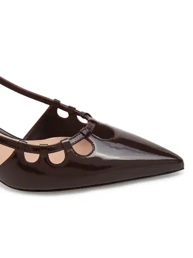 Gianvito Rossi Women's Nuit 55MM Leather Slingback Pumps - Bourgogne | Thumbnail 5 Gianvito Rossi Women's Nuit 55MM Leather Slingback Pumps - Bourgogne | Thumbnail 5