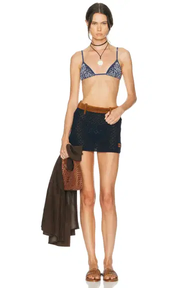 Miu Miu Cotton Crochet Pelle Skirt | Thumbnail 5 Miu Miu Cotton Crochet Pelle Skirt | Thumbnail 5