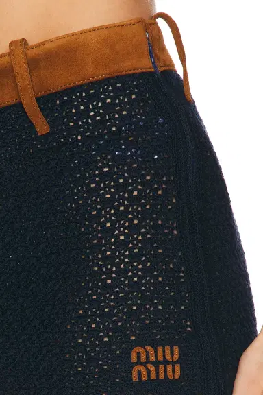 Miu Miu Cotton Crochet Pelle Skirt | Thumbnail 6 Miu Miu Cotton Crochet Pelle Skirt | Thumbnail 6