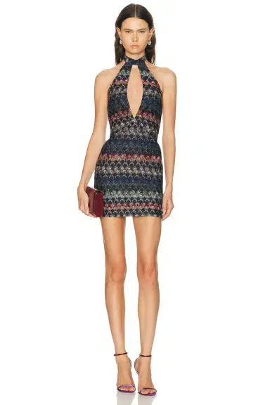 Missoni Keyhole Halter Mini Dress | Thumbnail 1 Missoni Keyhole Halter Mini Dress | Thumbnail 1