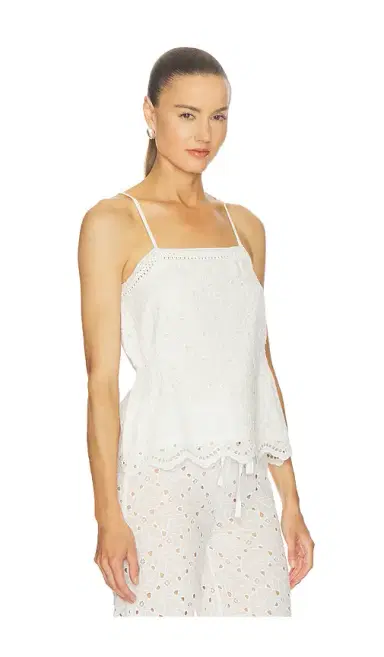 Bobi Side Smocked Lace Cami Top | Thumbnail 2 Bobi Side Smocked Lace Cami Top | Thumbnail 2
