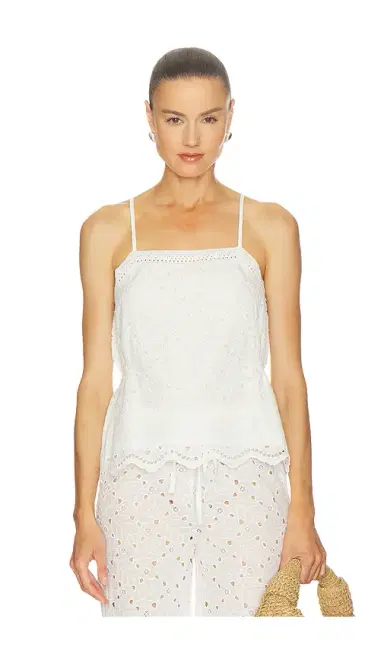 Bobi Side Smocked Lace Cami Top | Thumbnail 1 Bobi Side Smocked Lace Cami Top | Thumbnail 1