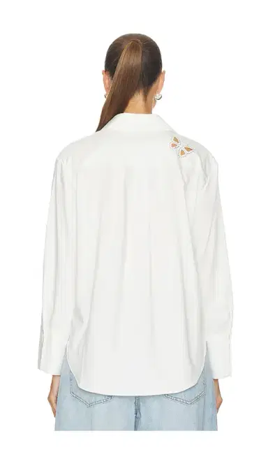 Alice + Olivia Alice + Olivia Finely Embellished Buttondown With Cutouts | Thumbnail 3 Alice + Olivia Alice + Olivia Finely Embellished Buttondown With Cutouts | Thumbnail 3