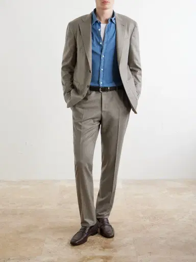 Canali Slim-Fit Wool-Flannel Suit Trousers - Men | Thumbnail 2 Canali Slim-Fit Wool-Flannel Suit Trousers - Men | Thumbnail 2