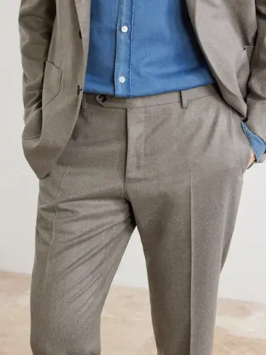 Canali Slim-Fit Wool-Flannel Suit Trousers - Men | Thumbnail 5 Canali Slim-Fit Wool-Flannel Suit Trousers - Men | Thumbnail 5