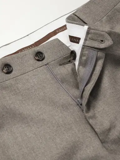 Canali Slim-Fit Wool-Flannel Suit Trousers - Men | Thumbnail 6 Canali Slim-Fit Wool-Flannel Suit Trousers - Men | Thumbnail 6
