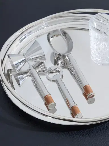 Ralph Lauren Home Wyatt Leather-Trimmed Silver-Tone Bar Tool Set - Men | Thumbnail 2 Ralph Lauren Home Wyatt Leather-Trimmed Silver-Tone Bar Tool Set - Men | Thumbnail 2