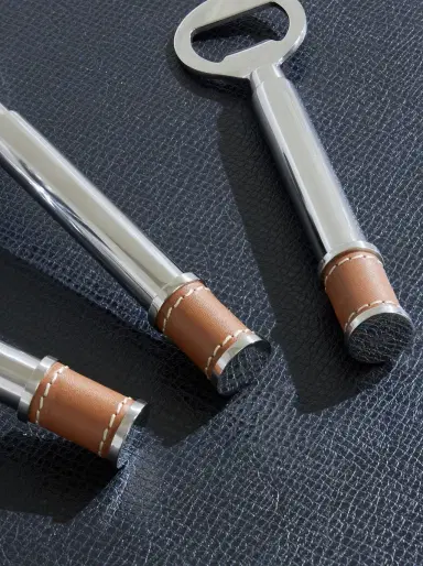 Ralph Lauren Home Wyatt Leather-Trimmed Silver-Tone Bar Tool Set - Men | Thumbnail 3 Ralph Lauren Home Wyatt Leather-Trimmed Silver-Tone Bar Tool Set - Men | Thumbnail 3